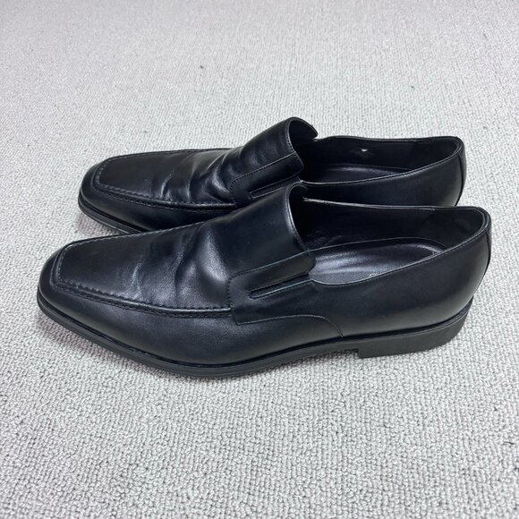 Bruno Magli Raging Dress Shoes Slip On Black Leather Men's Size 12 - Picture 9 of 10
